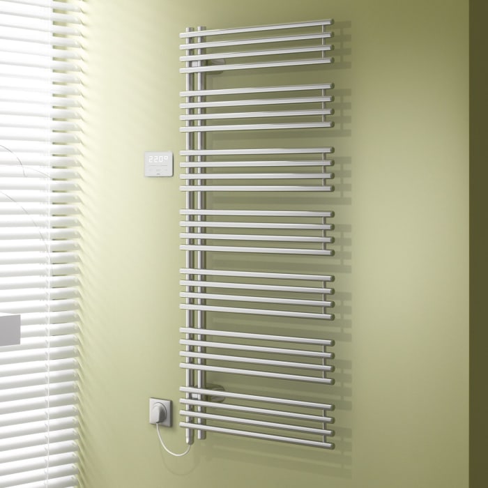 Kermi Diveo-E Badheizkörper 45 x 4,6 x 170 cm inkl. Elektro-Set WWS links