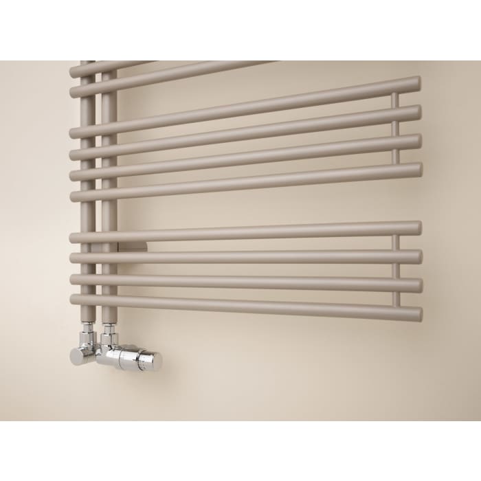 Kermi Diveo Badheizkörper 60 x 4,6 x 132 cm, Ausführung links mit seitlichem Anschluss