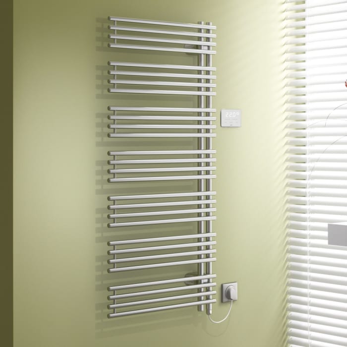 Kermi Diveo-E Badheizkörper 60 x 4,6 x 170 cm inkl. Elektro-Set WWS rechts