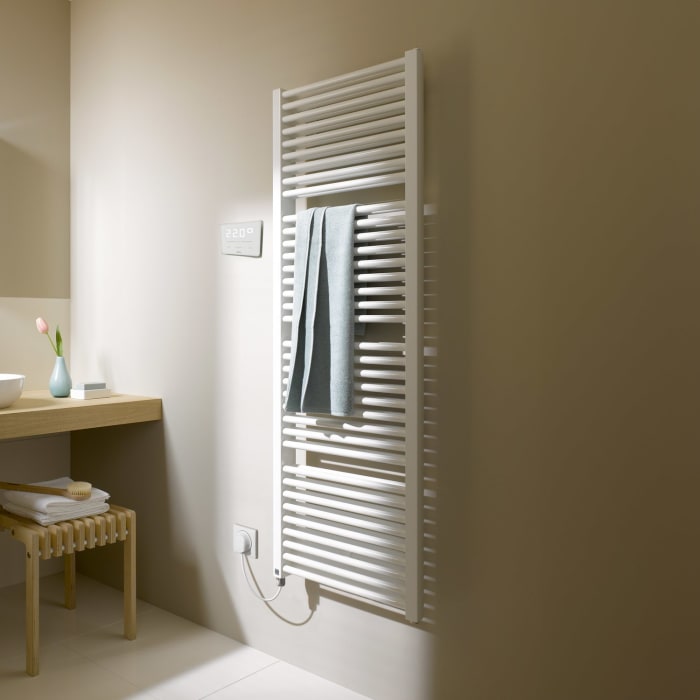 Kermi Duett-E Badheizkörper 63,4 x 7,4 x 118,8 cm inkl. Elektro-Set WWS links