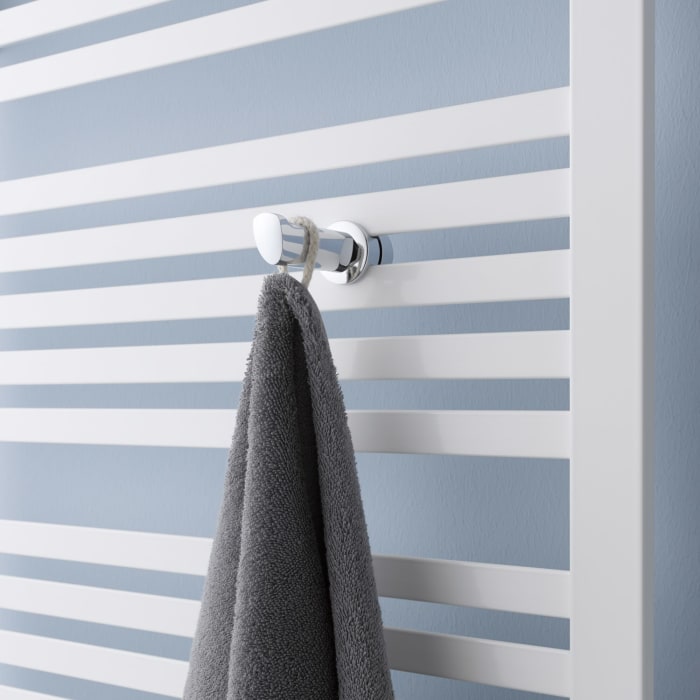 Kermi Geneo quadris-E Badheizkörper 44,7 x 3,2 x 117,4 cm inkl. Elektro-Set WRS links