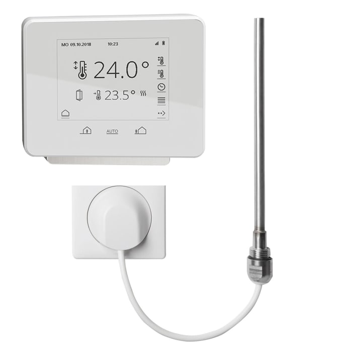 Kermi Ideos-E Badheizkörper 75,8 x 3,7 x 115,1 cm inkl. Elektro-Set WRX links