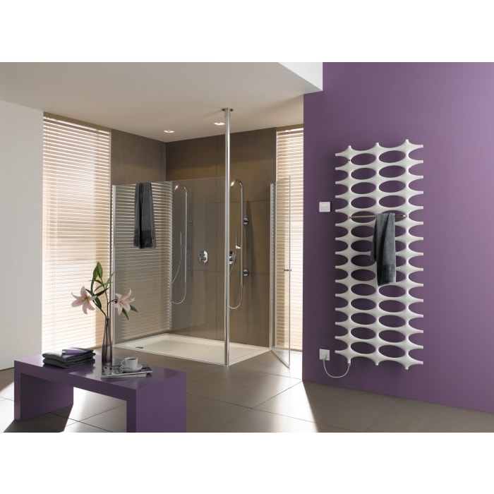 Kermi Ideos-E Badheizkörper 75,8 x 3,7 x 115,1 cm inkl. Elektro-Set WWS links