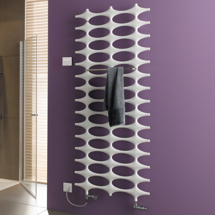 Kermi Ideos Elektro-Zusatzbetrieb Badheizkörper 75,8 x 3,7 x 115,1 cm inkl. Elektro-Set WWS links