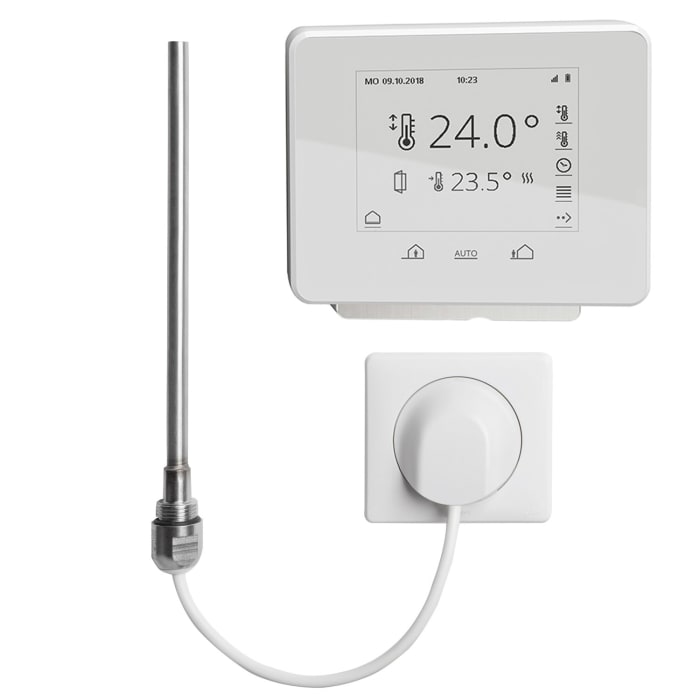 Kermi Ideos-V Elektro-Zusatzbetrieb Badheizkörper 75,8 x 3,7 x 115,1 cm inkl. Elektro-Set WRX rechts