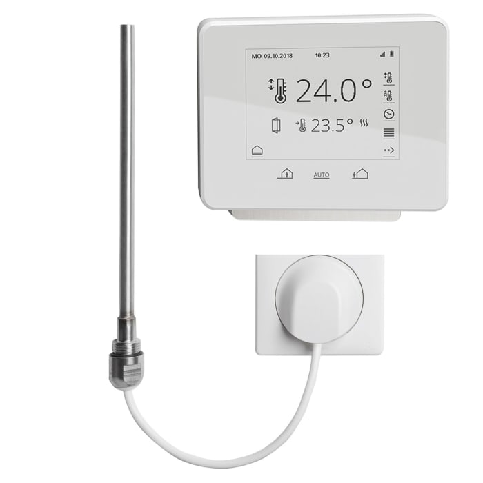 Kermi Rubeo Elektro-Zusatzbetrieb Badheizkörper 57 x 6,8 x 152,5 cm inkl. Elektro-Set WRX