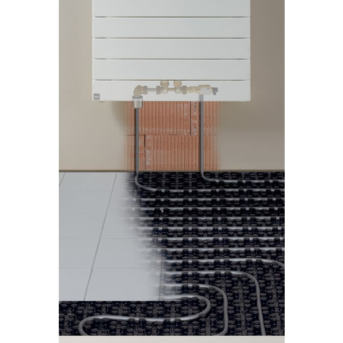 Kermi Tabeo-V Badheizkörper 50 x 10,1 x 175,7 cm Thermostatkopf seitlich links