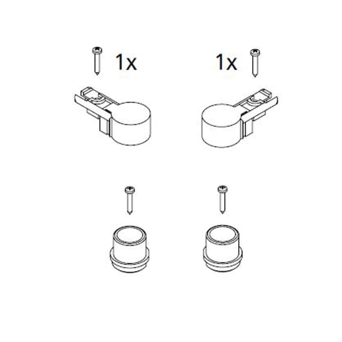 Kermi Ersatzteilset Lager oben für Montage ohne Zugstab