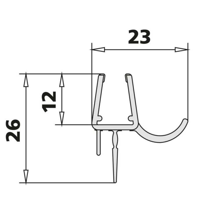 Kermi Pasa Ersatz-Set Dichtleisten waagerecht 3249 zu PX Fünfeck mit Festfeldern