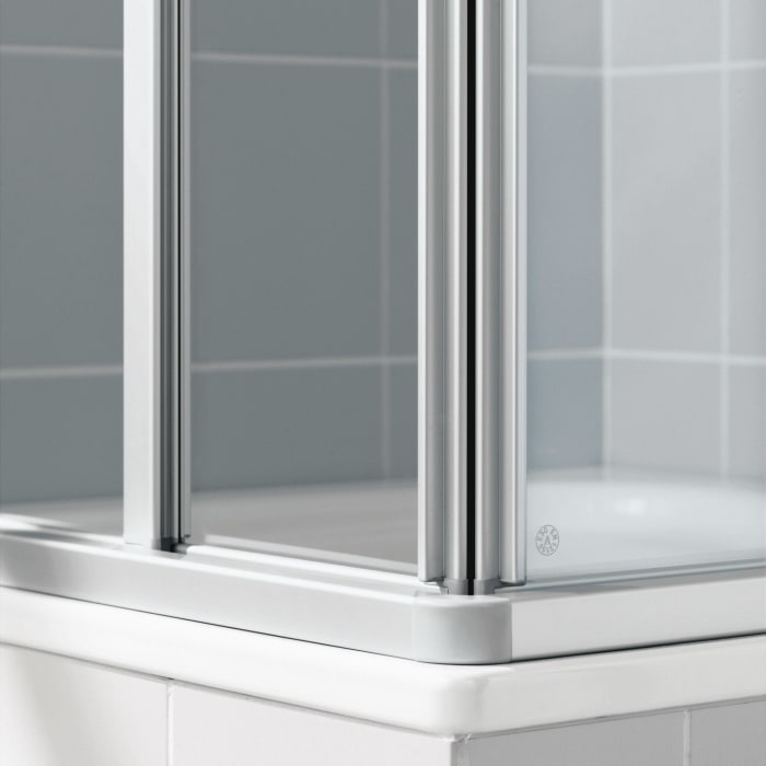 Kermi Ibiza 2000 Eckeinstieg Gleittür mit Festteil 120 x 185 cm, Halbteil links u. rechts verwendbar