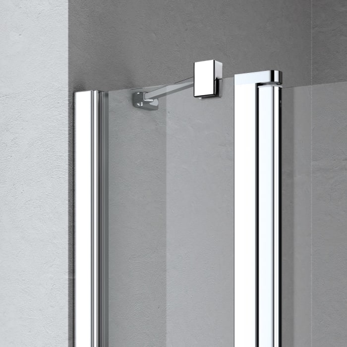 Kermi Liga Viertelkreis-Runddusche 100 x 185 cm Doppel-Pendeltür (2-flügelig)