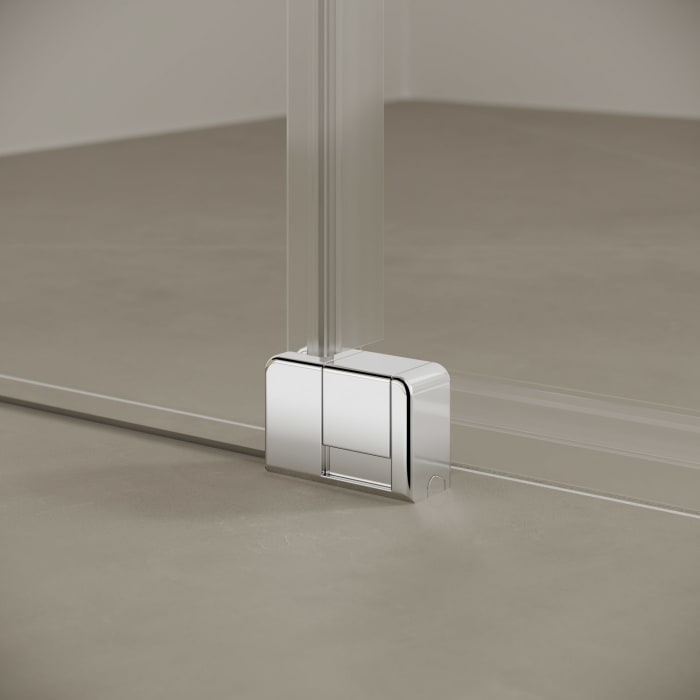 Kermi Nica Walk-In Dusche 150 x 185 cm Gleittür mit Festfeld, Anschlag links