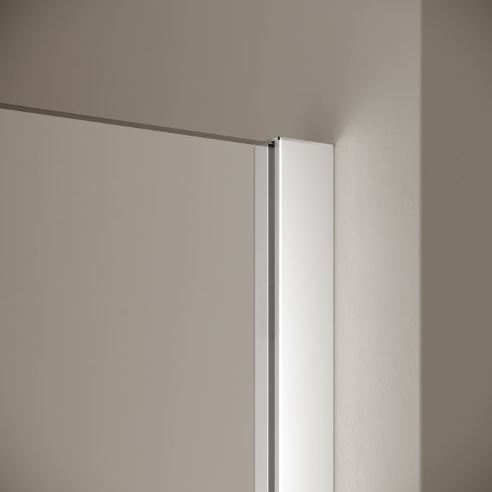 Kermi MENA teilgerahmte WALK-IN Wall mit variabler Stabilisierung 120 cm, breites Profil