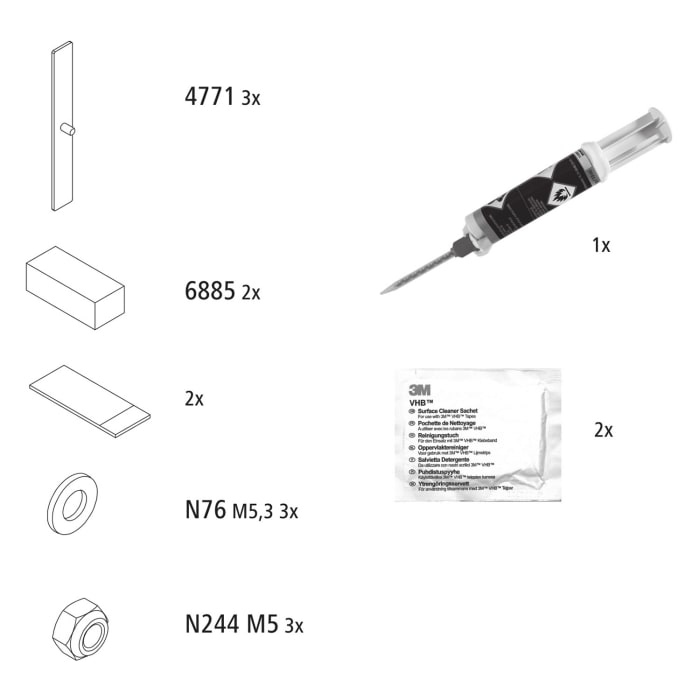 Kermi Klebeset VARIO 2000 KSKGF