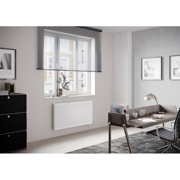 Kermi E-Panel Flachheizkörper horizontal 60 x 100 x 7,3 cm, mit Stecker