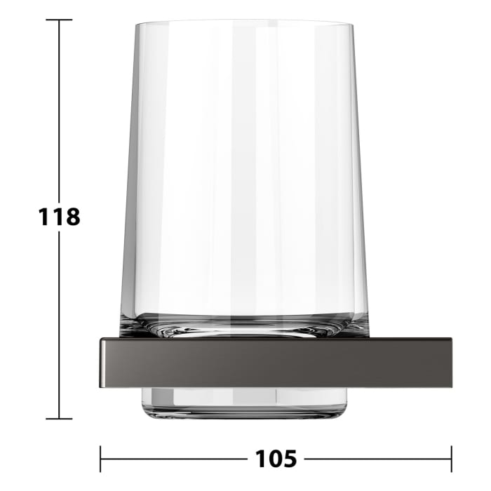 Keuco EDITION 11 Glashalter mit Echtkristallglas