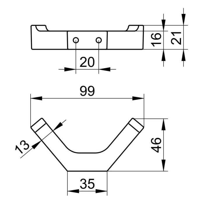 Keuco EDITION 11 Handtuchhaken doppelt