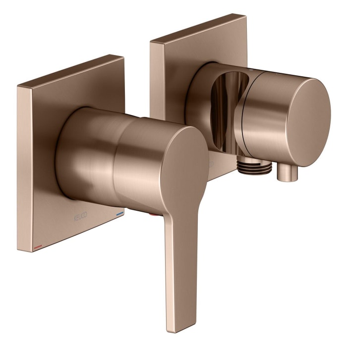 Keuco EDITION 11 Einhebelmischer Set für 2 Verbraucher, mit Schlauchanschluss und Brausehalter