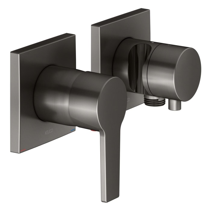 Keuco EDITION 11 Einhebelmischer Set für 2 Verbraucher, mit Schlauchanschluss und Brausehalter