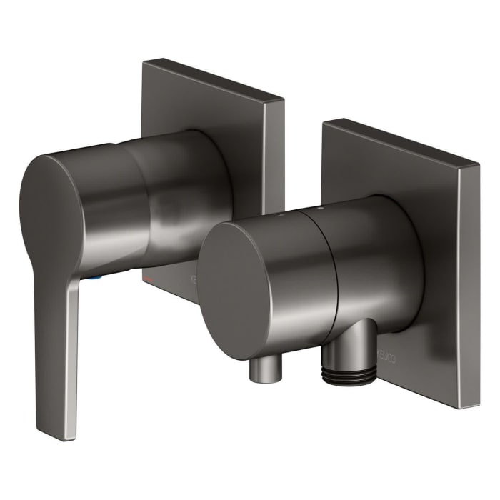 Keuco EDITION 11 Einhebelmischer Set für 2 Verbraucher, mit Schlauchanschluss und Brausehalter