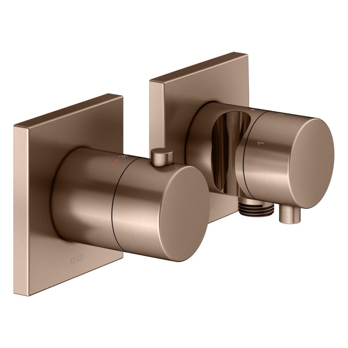 Keuco EDITION 11 Thermostatarmatur Set für 3 Verbraucher, mit Schlauchanschluss und Brausehalter