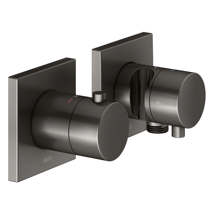 Keuco EDITION 11 Thermostatarmatur Set für 2 Verbraucher, mit Schlauchanschluss und Brausehalter