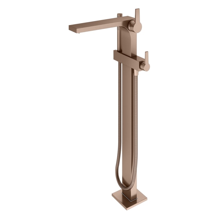 Keuco EDITION 11 Einhebel-Wannenmischer, freistehend, mit Brauseschlauch und Stabhandbrause