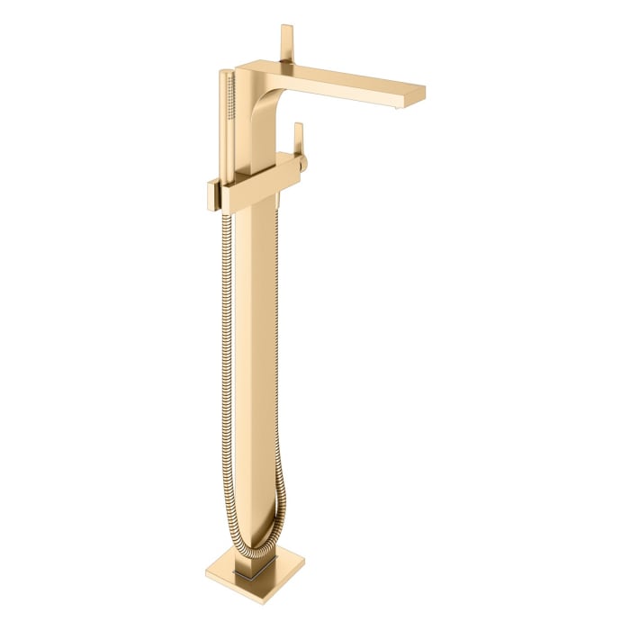 Keuco EDITION 11 Einhebel-Wannenmischer, freistehend, mit Brauseschlauch und Stabhandbrause