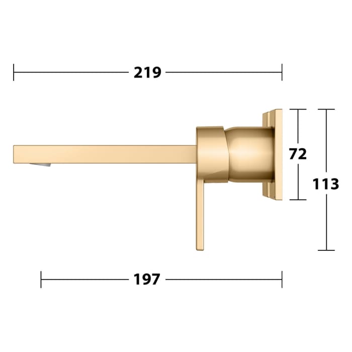 Keuco EDITION 11 Einhebel-Waschtischmischer Unterputz, 2-Loch, Ausladung 19,7 cm