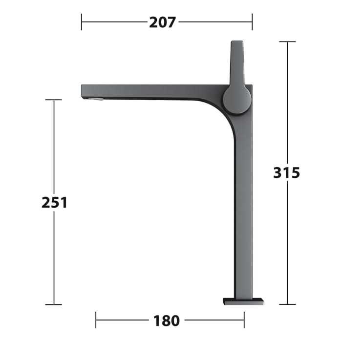 Keuco EDITION 11 Einhebel-Waschtischmischer 250, ohne Ablaufgarnitur