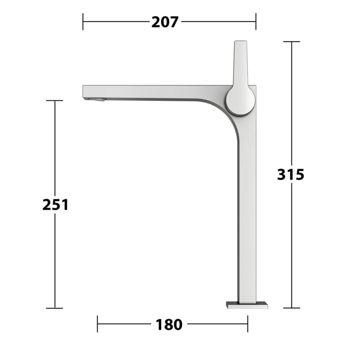 Keuco EDITION 11 Einhebel-Waschtischmischer 250, ohne Ablaufgarnitur