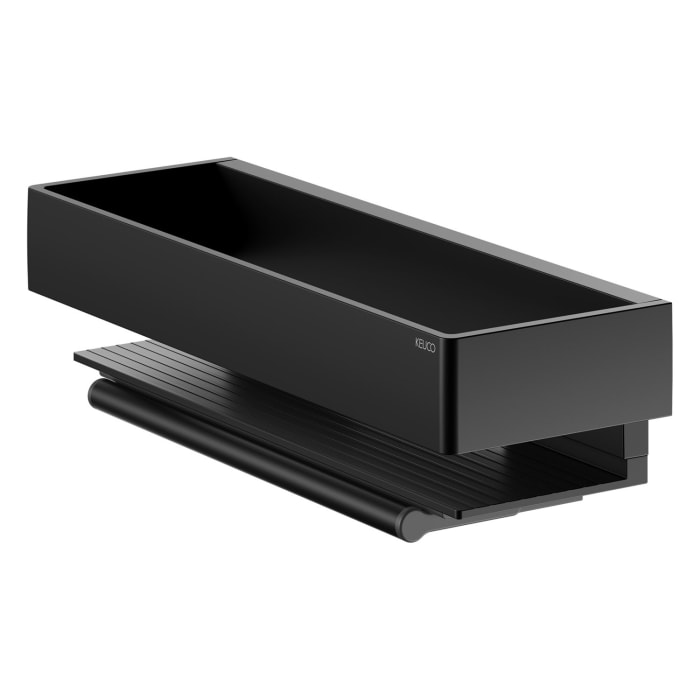 Keuco EDITION 11 Black Selection Duschkorb mit Glasabzieher