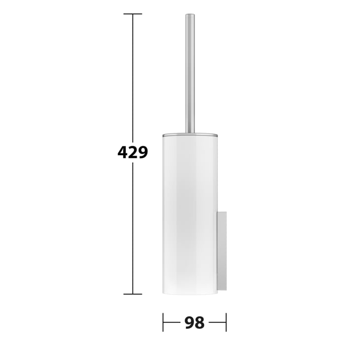 Keuco EDITION 400 Toilettenbürstengarnitur mit Glasgehäuse und Deckel, Wandmodell