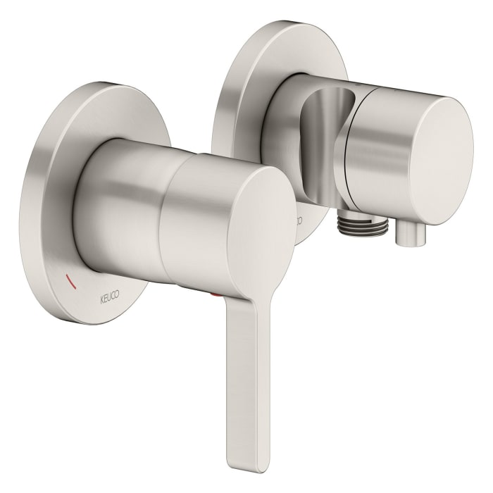 Keuco EDITION 400 Einhebelmischer Set für 2 Verbraucher, mit Schlauchanschluss und Brausehalter