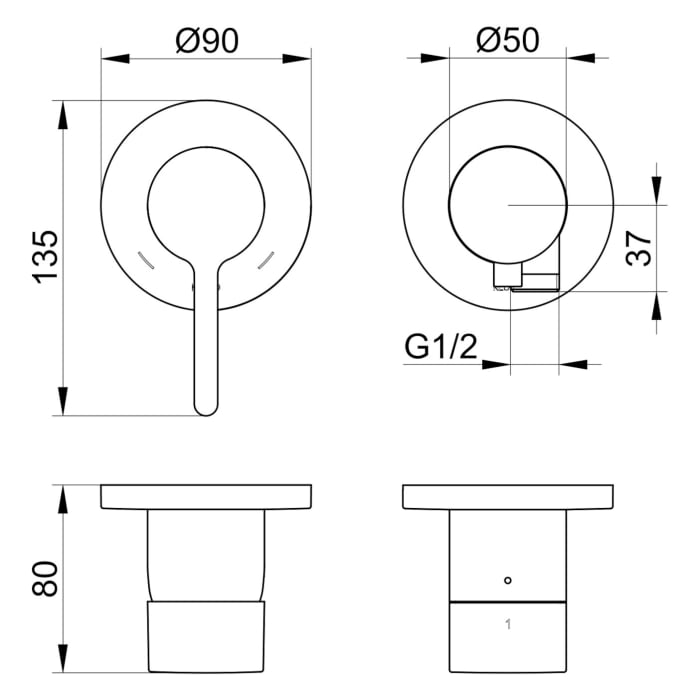 Keuco EDITION 400 Einhebelmischer Set für 2 Verbraucher, mit Schlauchanschluss