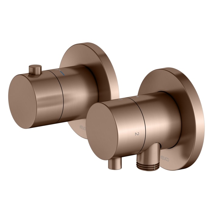 Keuco EDITION 400 Thermostatarmatur Set für 2 Verbraucher, mit Schlauchanschluss