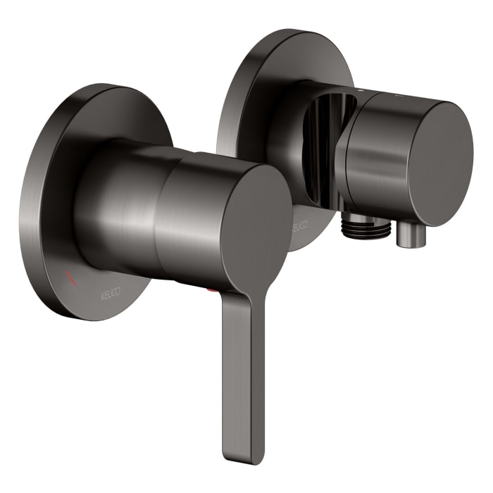 Keuco EDITION 400 Einhebelmischer Set für 2 Verbraucher, mit Schlauchanschluss und Brausehalter