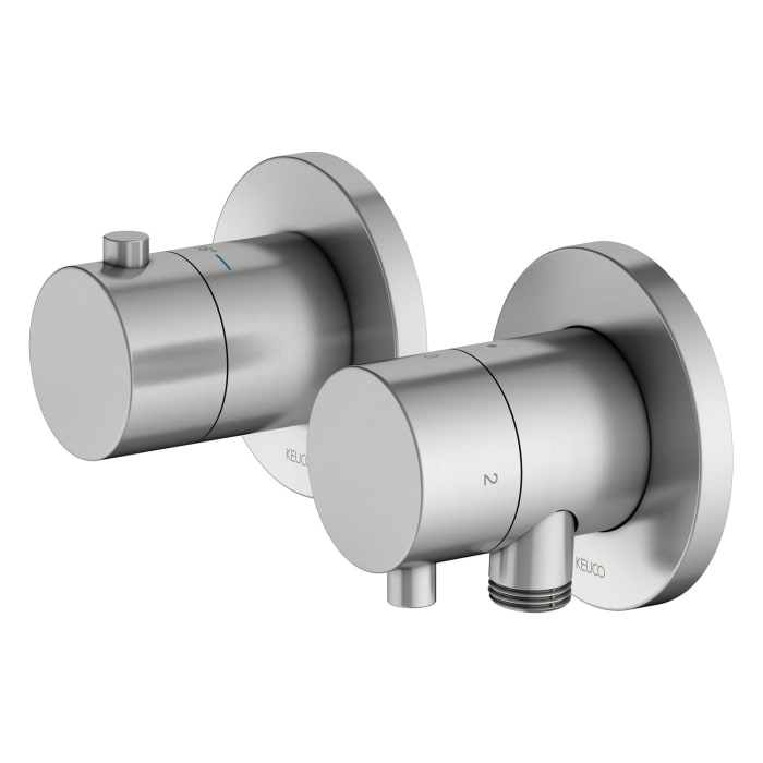 Keuco EDITION 400 Thermostatarmatur Set für 2 Verbraucher, mit Schlauchanschluss