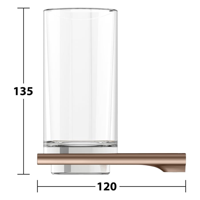 Keuco EDITION 400 Glashalter mit Echtkristallglas