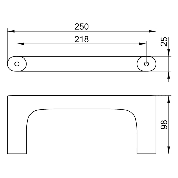 Keuco EDITION 400 Handtuchring, geschlossen, 25 cm
