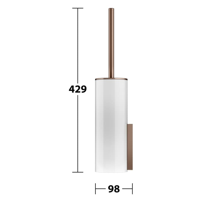 Keuco EDITION 400 Toilettenbürstengarnitur mit Glasgehäuse und Deckel, Wandmodell