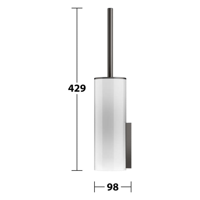Keuco EDITION 400 Toilettenbürstengarnitur mit Glasgehäuse und Deckel, Wandmodell