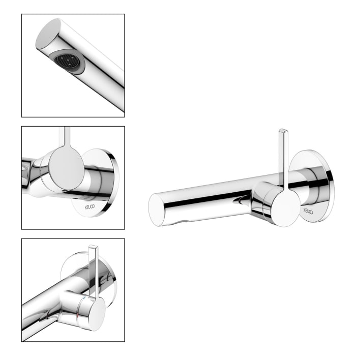 Keuco EDITION 400 Einhebel-Waschtischmischer Unterputz, Ausladung 16,5 cm