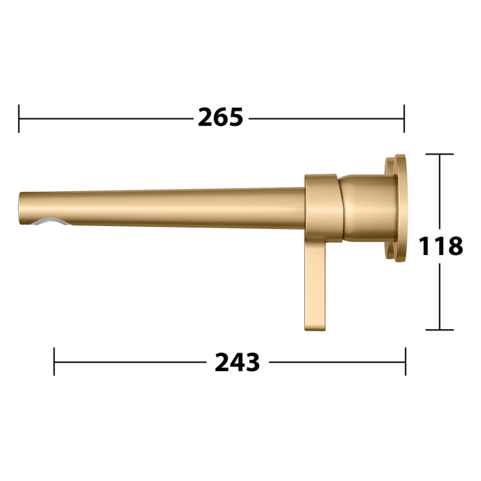 Keuco EDITION 400 Einhebel-Waschtischmischer Unterputz, 2-Loch, Ausladung 24,3 cm