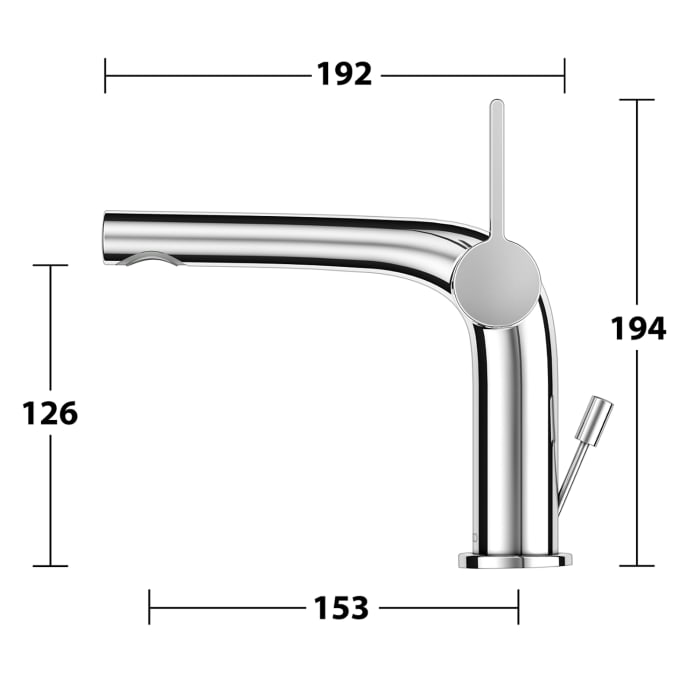 Keuco EDITION 400 Einhebel-Waschtischmischer 120, ohne Ablaufgarnitur