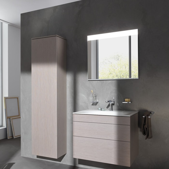 Keuco EDITION 400 Badspiegel 71 x 65 cm mit stufenlos einstellbarer Lichtfarbe und eleganter Beleuchtung