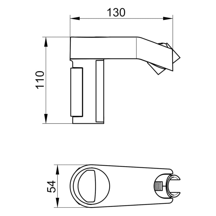 Keuco AXESS Brauseschieber, mit Einhandbedienung