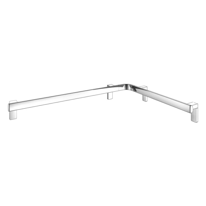 Keuco AXESS Eck-Dusch-/Wannenhandlauf aus Metall, 85 x 65 cm