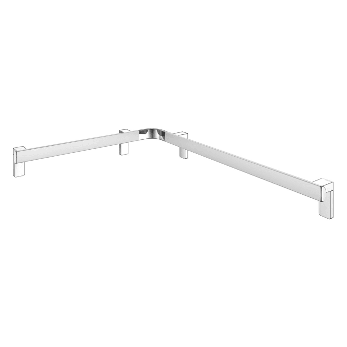 Keuco AXESS Eck-Dusch-/Wannenhandlauf aus Metall, 65 x 85 cm