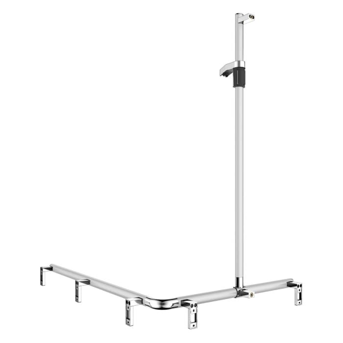 Keuco AXESS Eck-Duschhandlauf 90° mit Brausestange, 115 x 85 x 130,1 cm